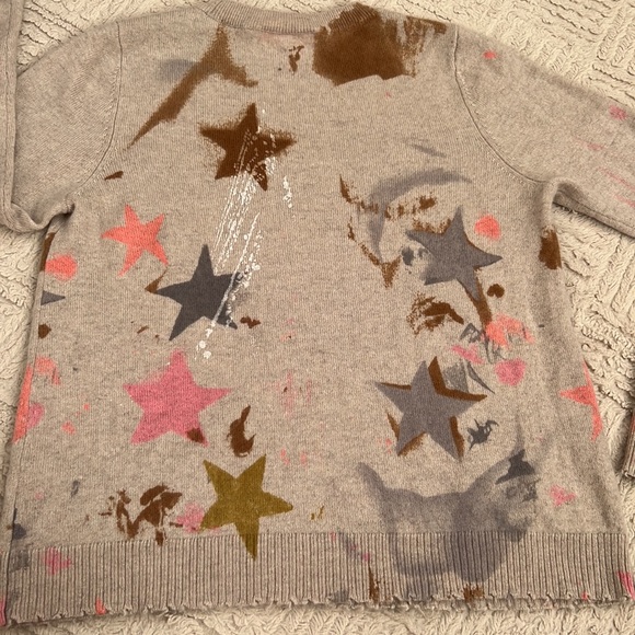 Lisa Todd Super Nova Sweater In Birch, 100% cashmere sweater, Size Medium, EUC - Picture 14 of 16